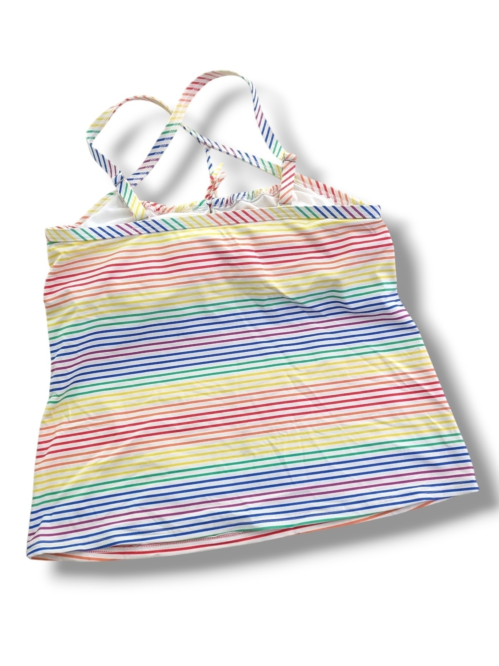 Lands' End Rainbow Striped Tankini Top - Multicolor - Picture 2 of 6